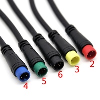 Câble étanche pour vélo électrique Connecteur M6 Scooters M6 M7 M8 Connecteur de fil 3 4 5 6 8 broches M8 M12 Câble Fil électrique