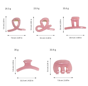 Korean Jelly Pink Hair Claw <b>Clips</b> Solid Color Minimalist Shark <b>Clips</b> Versatile Elegant <b>Spring</b> Summer Hair Accessories for Women - Product Image 6
