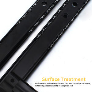 Glissière de clavier <span class=keywords><strong>à</strong></span> roulement <span class=keywords><strong>à</strong></span> billes en acier laminé <span class=keywords><strong>à</strong></span> froid de 27/35 mm de largeur, extension 3/4, tiroir d'ordinateur <span class=keywords><strong>pour</strong></span> chambre/hôtel, <span class=keywords><strong>plateau</strong></span> moderne de 14 pouces - Product Image 4