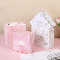Caja de Regalo de Cartón Corrugado Moderno, Exquisito y Reciclable para Cumpleaños, Ceremonias, Regalos Sorpresa, con Relieve