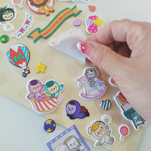 Custom Kiss-Cut 3D Puff Stickers Calcomanías de espuma levantada suave para el ordenador portátil, regalos promocionales - Product Image 4