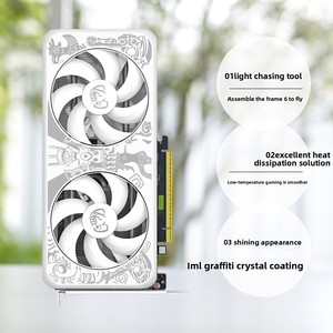 New E-sports Rebel RTX5060 8G White Desktop <b>Computer</b> Independent Graphics Card <b>Fan</b> Cooling for Live - Product Image 1