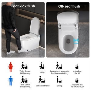 Tự động tự làm sạch Gốm phòng tắm điện tử thông minh WC nhà vệ sinh cảm biến chuyển động thông minh bồn cầu từ xa bao gồm - Product Image 5