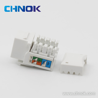 Untuk RJ45 UTP Cat6 8P8C 90 Derajat Kabel Putih Keystone Jack DP-KJ-8009 T568A/B Modul Konektor Jaringan