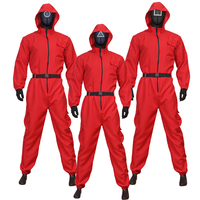 Costume de calmar adulte déguisement combinaison de prisonnier pour hommes, vêtements de cosplay pour jeux, TV et films, costumes de carnaval