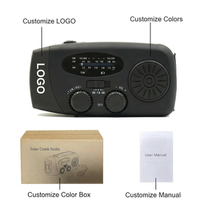 <span class=keywords><strong>Radio</strong></span> météo manuelle à manivelle et solaire 2000 mAh pour les pannes de courant prolongées - Product Image 6