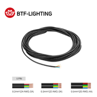 Câble électrique étanche IP65 de haute qualité à 2/3/4/5 broches, fil LED 17/18/20/24 22AWG