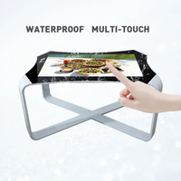 Table tactile interactive 4K avec écran blanc, kiosques publicitaires d'intérieur avec lecture vidéo HD