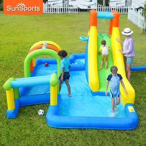 บ้านลมเป่าลมพร้อมสไลเดอร์ ปราสาทลมเด้งดึ๋ง ของเล่นเด็กอเนกประสงค์ สำหรับเล่น<span class=keywords><strong>น้ำ</strong></span> ผ้า Oxford 420D+840D ลดราคาพิเศษ - Product Image 2