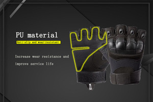Venta Directa de Fábrica, <span class=keywords><strong>Guantes</strong></span> Tácticos de Medio Dedo con Carcasa de Goma y Ajuste de Tensión en la Muñeca - Product Image 4
