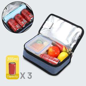 Black Cooler Bags With Logo Mini Lunch Bag for Kids Portable Thermal Insulated Cooler Bag - Product Image 4