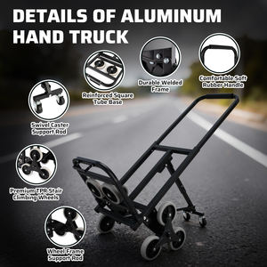 2 tekerlekler üç tekerlekli merdiven tırmanma el arabası taşınabilir alışveriş sepeti katlanır küçük çelik boru OEM araçları alışveriş sepeti - Product Image 5