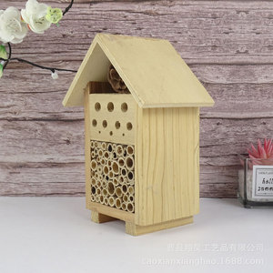 Casa para Insectos, Nido de Abejas de Madera 20x10x8cm, Color Madera Natural, Control de Plagas en Exteriores, Decoración de Jardín - Product Image 3