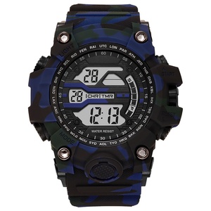Nouvelle montre multifonctionnelle étanche de style G, montre de mode urbaine pour hommes, montre de sport d'extérieur avec bracelet en plastique camouflage - Product Image 5