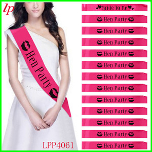 Hen Party Shoulder Straps Bride To Be Sash Pink Fabric <b>Wedding</b> <b>Props</b> X13 - Product Image 2