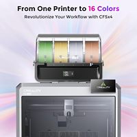 Imprimante 3D K2 Plus 350x350x350mm FDM, filament PLA, impression multicolore, double caméra IA, plateau chauffant en verre trempé, prise EU