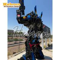 Metal Dev 6ft Dış Mekan Bum-Blebee Heykeli Gerçek Boyutta Gerçekçi Cosplay Robot Heykeli Büyük Optimus Prime Transformer Heykeli