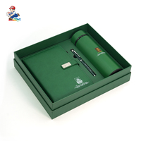 Coffret Cadeau Luxe pour Hommes d'Affaires 5-en-1 avec Couverture Rigide et Reliure Spirale pour Cadeaux Promotionnels Incluant Sac, Boîte, Carnet, Stylo et Bouteille