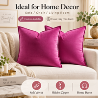 Housse de coussin carrée en velours personnalisable pour la décoration de la maison
