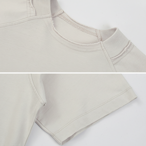 เสื้อยืดแขนยาวผ้าถักเนื้อนุ่ม 260 กรัม ผ้าฝ้าย 100% สไตล์ลำลองฤดูร้อน ปี 2025 - Product Image 1