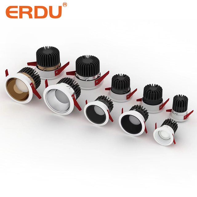 ERDU Led Spotlights for Homes Recessed Ceiling Spot Light Mini Small Indoor Jewellery Shop 3w 5w 7w 9w 12w Cri 80 Dimmable Light