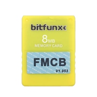 Kartu Memori Retro Warna-warni Game Gratis McBoot 8MB untuk PS2 Kartu Memori FMCB FMCB V1.953 Kartu Penyimpanan Data