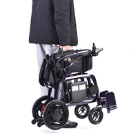 Fauteuil roulant électrique pliable en fibre de carbone léger pour longues distances de conduite, pour personnes handicapées