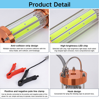 IP68 étanche 360 degrés lueur 200W lampe de pêche LED sous-marine pour bateau de calmar et lumière de pêche Premium ferme