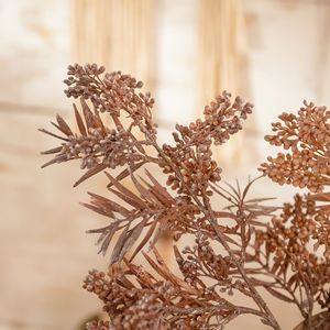 CallaFloral - Flor Artificial de Hoja de Pino, Color Café Beige, Plástico, Decoración para Bodas, Alta Simulación - Product Image 2