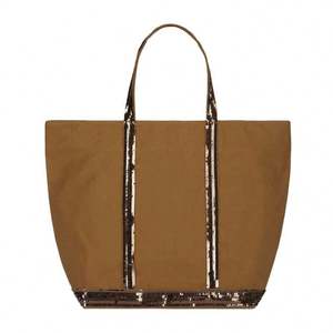 Sac de plage en toile de grande taille, réutilisable, bio, personnalisé, tendance, avec pochette - Product Image 1