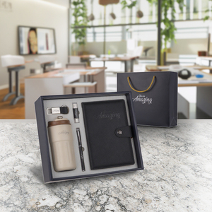 Amazing Diary and Bottle Gift Set - Custom Leather Journal & Stainless Steel Water Flask Combo