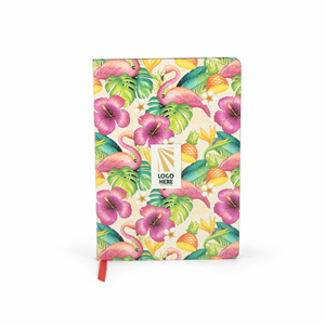 Full Color Latex Printed Business Journal Corporate Gift OEM Custom Logo <b>A5</b> Soft PU Leather Perfect Bound <b>Notebook</b> - Product Image 1
