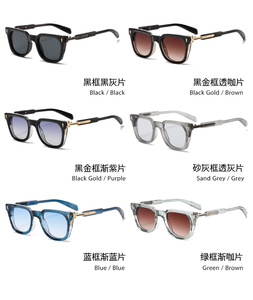 Gafas <span class=keywords><strong>de</strong></span> <span class=keywords><strong>Sol</strong></span> Cuadradas <span class=keywords><strong>de</strong></span> Lujo Unisex LvCong 2026 con Remaches, Protección UV400, al por Mayor, <span class=keywords><strong>de</strong></span> Diseñador, para Pesca - Product Image 4