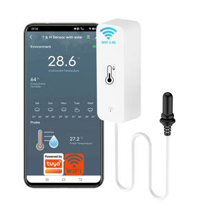 Sensor de Temperatura y Humedad WiFi Tuya con Sonda Externa para Hogar Inteligente, Higrómetro con Monitoreo por Aplicación para Plantas y Acuarios - Product Image 1
