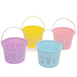 Cestas de Plástico Vk8060 con Diseño de Conejito y Asa, 20x14.5 cm, para Regalos de Fiesta de Pascua y Búsca de Huevos - Product Image 1