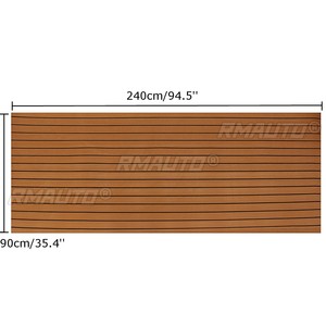 Plaque de revêtement de pont en mousse EVA auto-adhésive imitation teck 900x2400x5mm pour bateaux et applications marines - Product Image 6