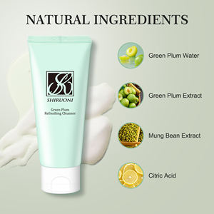 OEM ODM Vente en gros <span class=keywords><strong>Gel</strong></span> nettoyant <span class=keywords><strong>moussant</strong></span> hydratant rafraîchissant pour le visage, <span class=keywords><strong>purifiant</strong></span> les pores en profondeur, prune verte - Product Image 5