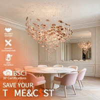Lustre suspendu de luxe moderne et créatif en verre pour salon, escalier duplex, salle à manger, couloir, en forme d'œuf simple