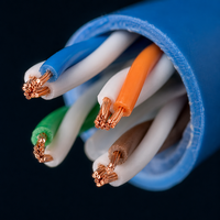 Kabel LAN UTP CAT 6 23AWG 4 Pasang Tembaga Murni dengan Jaket PVC LSZH Sesuai RoHS