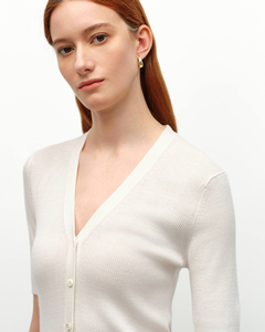 LEDUO Customized Elegant Classic Casual 100% Cotton <b>Short</b> <b>Sleeve</b> V Neck Women Summer Wear - Product Image 3