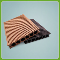 Planche de terrasse extérieure en composite WPC creux, imperméable et anti-UV, co-extrusion bois-plastique, pour jardin et terrasse