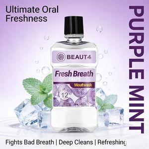 Enjuague Bucal Antiséptico SanSeng Grapes, Tamaño Viaje, con Vitaminas E y C, Diseño Portátil para la Higiene Bucal Diaria, Aliento Fresco Duradero - Product Image 1