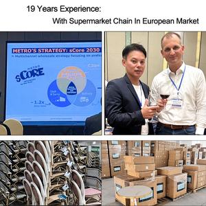 Ensemble de table à manger d'extérieur moderne avec 10 chaises en rotin pour cour, patio, jardin, hôtel - Product Image 6