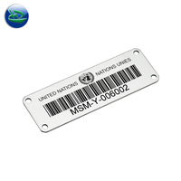 Autocollants en aluminium pour flacons en verre cosmétiques OEM Plaque signalétique avec code QR