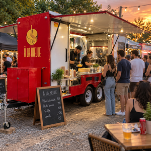 Customized Beverage Van Mobile Snack Food Truck Food Trailer caravan with air Condition - Product Image 1