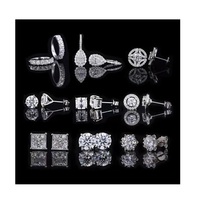 Boucles d'oreilles clous classiques en diamant moissanite taille ronde, les plus vendues, pour tenues décontractées, de travail et cadeaux d'anniversaire
