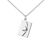 Collier pendentif personnalisé en acier inoxydable, gravé, amour, cœur, enveloppe, serrure, nouveau design