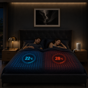 แผ่นรองนอนทำความร้อนและทำความเย็นด้วยน้ำ ระบบ AI Smart Sleep พร้อมผ้าปู<span class=keywords><strong>ที่นอน</strong></span>แบบรัดมุม ควบคุมอุณหภูมิแบบสองโซน - Product Image 3