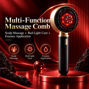 Cepillo Masajeador Eléctrico para el Cuero Cabelludo con Luz Roja, Aplicador de Esencia para el Cuidado del Cabello, Recargable por USB, Resistente al Agua - Product Image 1