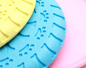 Frisbees pour chiens en silicone résistant aux morsures, jouets à mâcher ronds en caoutchouc pour l'entraînement des animaux de compagnie, en stock, offre spéciale - Product Image 6